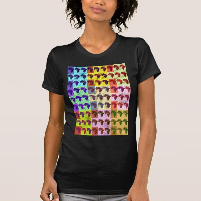 Schöne Afrikanische Karte Checkered Pap Art ethnis T-Shirt (Vorderseite)