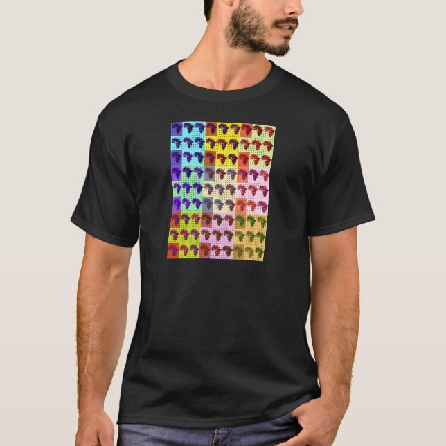 Schöne Afrikanische Karte Checkered Pap Art ethnis T-Shirt (Vorderseite)