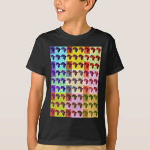 Schöne afrikanische Karte karierte Pap-Kunst ethni T-Shirt
