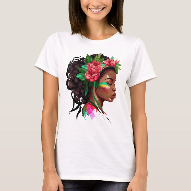 Schöne afrikanische Rose T-Shirt (Vorderseite)