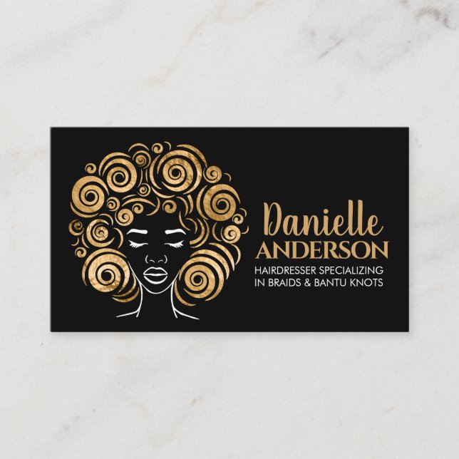 Schöne afrikanische Silhouette Visitenkarte (Vorderseite)