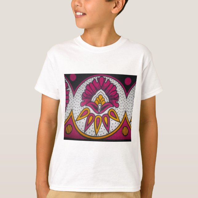 Schöne afrikanische Stoffe Motif Kunst, Dichtung u T-Shirt (Vorderseite)