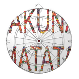 Schöne afrikanische Vintage-Farben Hakuna Matata K Dartscheibe