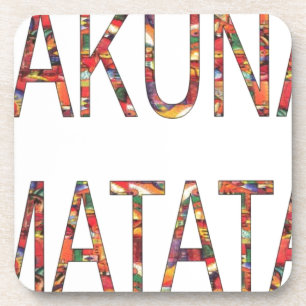 Schöne afrikanische Vintage-Farben Hakuna Matata K Getränkeuntersetzer