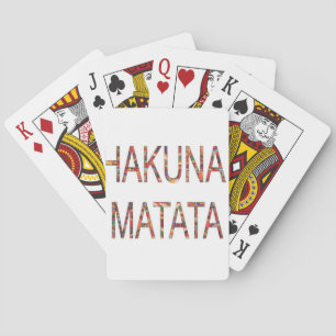 Schöne afrikanische Vintage-Farben Hakuna Matata K Spielkarten