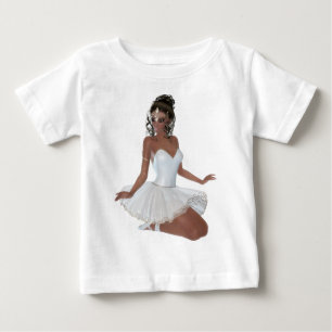 Schöne Afroamerikaner-Frauen-Ballerina Baby T-shirt