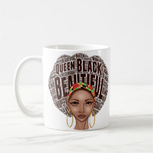 Schöne afrozentrische Strong Black Queen Kaffeetasse