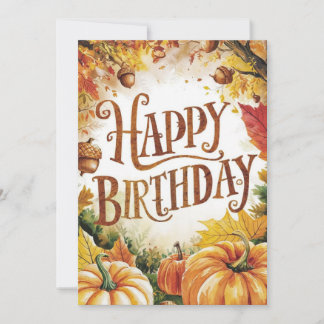 Schöne Ahornleaf Herbst glücklich Geburtstag Karte