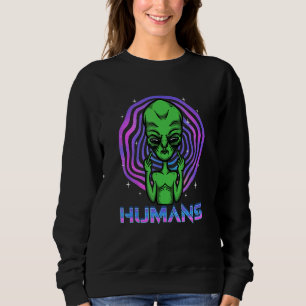 Schöne Alien Drehe den Vogel Sweatshirt
