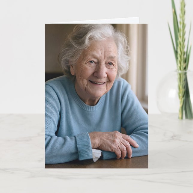 Schöne alte Dame für den Geburtstag. Karte (Vorderseite)