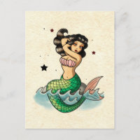 Schöne Alte Schule Meerjungfrau