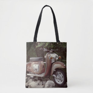 Schöne alte Scooter Custom All-Over-Print Tote-Tas