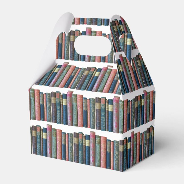 Schöne alte Vintage Bücher, Buchstäbchen Geschenkschachtel (Vorderseite)