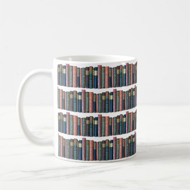 Schöne alte Vintage Bücher, Buchstäbchen Kaffeetasse (Links)