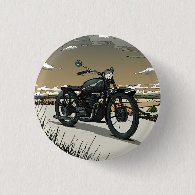Schöne alte Vintage-Motorrad Button (Vorderseite)