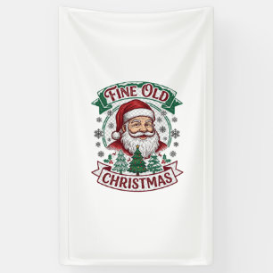 Schöne alte Weihnachten Santa Claus Bäume Schneefl Banner