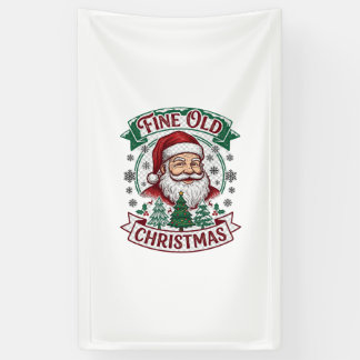 Schöne alte Weihnachten Santa Claus Bäume Schneefl Banner