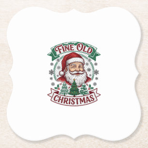 Schöne alte Weihnachten Santa Claus Bäume Schneefl Untersetzer