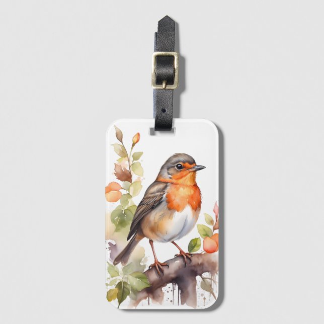 Schöne amerikanische Robin Bird-Farbe Gepäckanhänger (Vorderseite Vertikal)