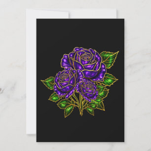 Schöne Amethyst-Rosen-Leer-Notizkarte Dankeskarte