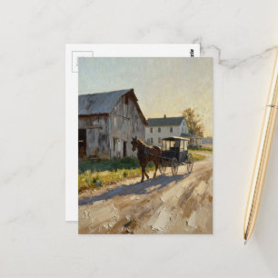 Schöne Amish-Pferdekutsche Postkarte