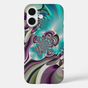 Schöne Angelic Lila und Cyan Abstrakt Print iPhone 16 Hülle