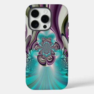 Schöne Angelic Lila und Cyan Abstrakt Print iPhone 16 Pro Hülle