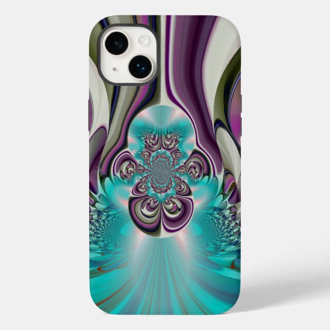 Schöne Angelic Lila und Cyan Abstrakt Print Case-Mate iPhone Hülle (Rückseite)