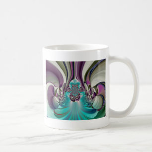 Schöne Angelic Lila und Cyan Abstrakt Print Kaffeetasse