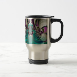Schöne Angelic Lila und Cyan Abstrakt Print Reisebecher