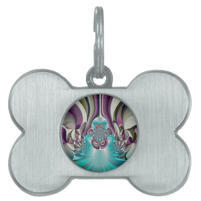 Schöne Angelic Lila und Cyan Abstrakt Print Tiermarke (Vorderseite)