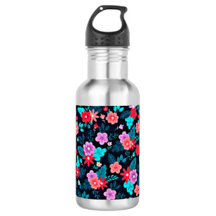 Schöne Anordnung Ditsy Blumen Muster-46537 Edelstahlflasche
