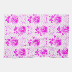 Schöne antike lila Blumenmuster Geschirrtuch