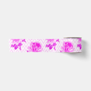 Schöne antike lila Blumenmuster Satinband