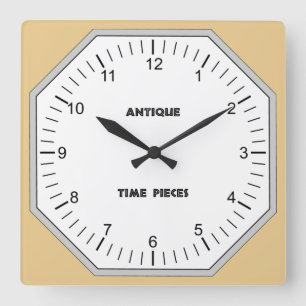 Schöne antike Zeitstücke Quadratische Wanduhr