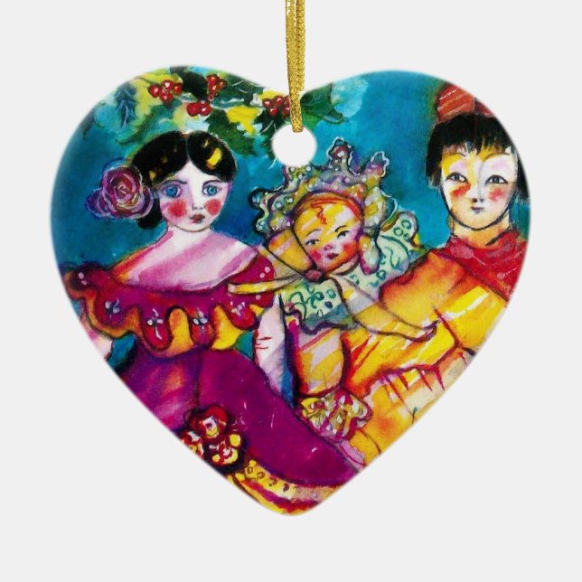 SCHÖNE ANTIQUE DOLLS KERAMIK ORNAMENT (Vorne)