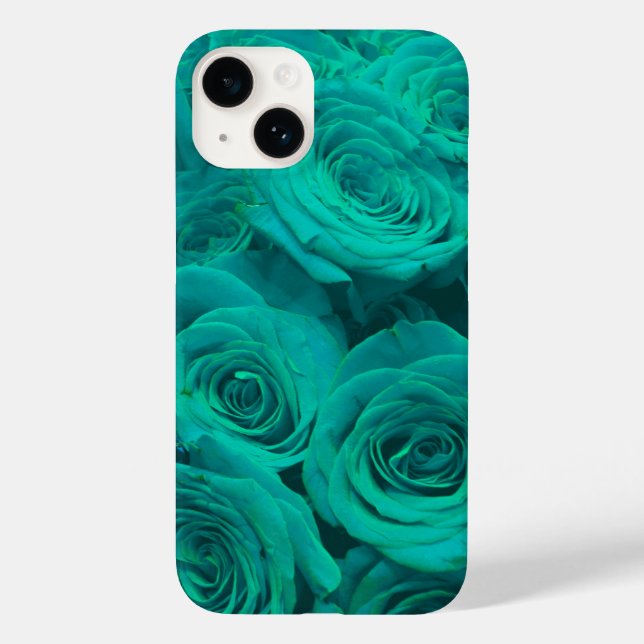 Schöne aquamarine grüne Rose aquamarine Blume Case-Mate iPhone Hülle (Rückseite)