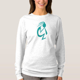 Schöne Aquamarine Kokopelli-Malerei T-Shirt