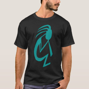 Schöne Aquamarine Kokopelli-Malerei T-Shirt