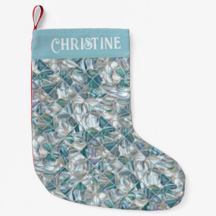 Schöne aquamarine Perle inspiriert Kleiner Weihnachtsstrumpf