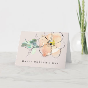 Schöne Aquarell-Blume Frohen Muttertag Karte