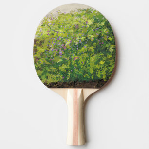 Schöne Aquarell-Blumenstrauch-Grafik-Kunstmalerei Tischtennis Schläger
