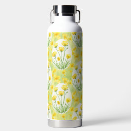 SCHÖNE AQUARELL-GELBE FRÜHLINGSBLUMEN TRINKFLASCHE