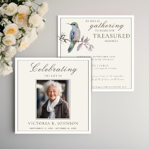 Schöne Aquarell-Kolibri-Feier des Lebens Einladung