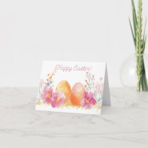 Schöne Aquarell-Oster-Eier-Feiertagskarte Karte