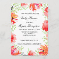 Schöne Aquarell Poppy Blume Kinderdusche