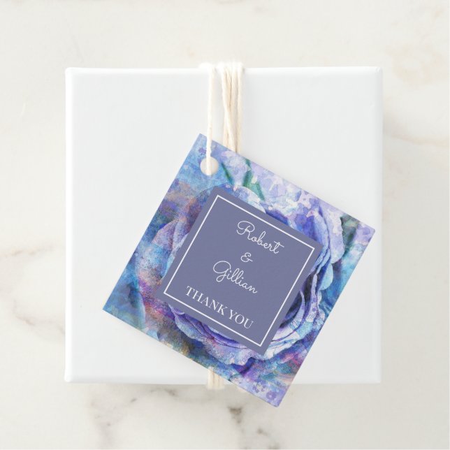 Schöne Aquarell-Rose Geschenkanhänger (Beispiel)