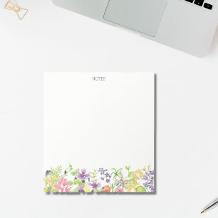 Schöne Aquarell-Wildblumen individuell anpassbar Notizblock