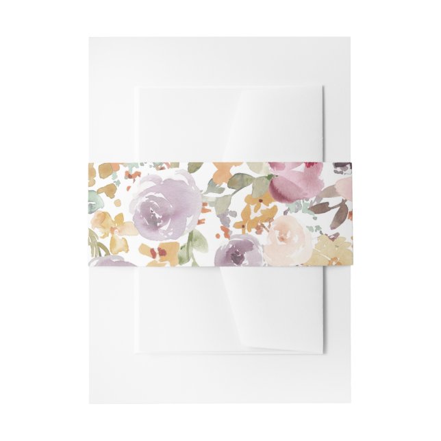 Schöne Aquarellbilder Blume Pastellfarben Einladungsbanderole (Vorderseite Beispiel)