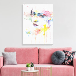 Schöne Aquarellbilder für Frauen Leinwanddruck